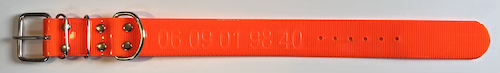 COLLIER-CHIEN-Fluo-Orange-SON-NAY-Gravure-LASER